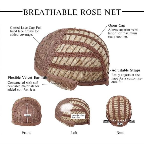 Long Wavy Ombre Brown to Blonde Wig with Fringe Natuaral Synthetic Hair 26 inche - Picture 5 of 5